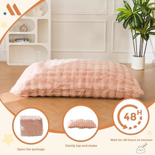 MAXYOYO 3 in 1 Kids Bean Bag Chair Bed, Child Floor Sofa for Gaming, Reading, Convertible Bean Bag Floor Cushion with Machine Washable Cover for Living Room Bedroom, Pink thumbnail 9