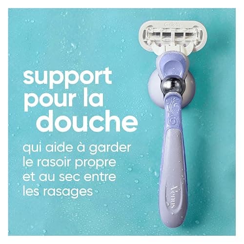 Gillette Razor for Women, Venus Razors Extra Smooth Contour, 5-Blade Cartridges, 1 Handle + 4 Refills + Pivoting Head + Shower Holder thumbnail 11