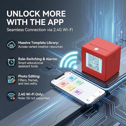 KYWYOYOU AI Sticker Printer for Kids, Voice-Activated Mini Thermal Printer with Smart AI Image Generator for Learning & DIY, Portable Sticker Maker Machine Compatible with iOS & Android. thumbnail 3
