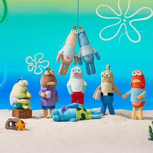 POP MART Spongebob - Bikini Bottom Buddies - Whimsical Plush Blind Box, Blind Box Figures, Random Design Action Figures Collectible Toys Home Decorations, Single Box thumbnail 6