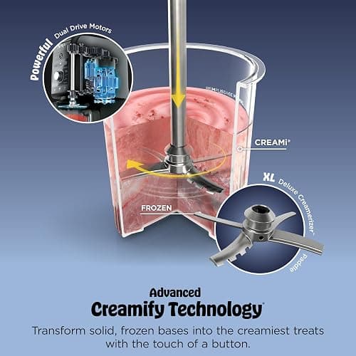 Ninja CREAMi XL Deluxe 11-in-1 Ice Cream & Frozen Treat Maker, NC501 | Ninja® CREAMi® XL Deluxe turns almost anything into ice cream, sorbet & gelato, with 24 oz. XL Tubs for the whole family. thumbnail 4
