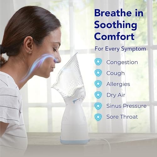 Vicks Sinus Inhaler, New & Improved Non-Medicated Steam Inhaler for Sinus Relief, Allergies, Congestion & Colds, Vocal Steamer, Soothes Nasal & Throat Passages, Works with VapoPads (1 Included) thumbnail 6