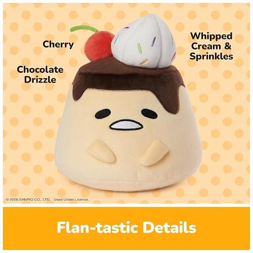 GUND Sanrio Gudetama The Lazy Egg Stuffed Animal, Flan Gudetama Plush Toy for Ages 1 and Up, 9” thumbnail 3