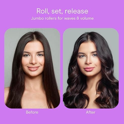 Conair Hot Rollers for Long, Medium & Short Hair, 12 Jumbo 1 ½" Heated Hair Rollers with Clips, Hot Curlers for Women, Volume & Curls, Amazon Exclusive, Black thumbnail 8