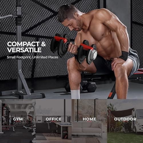 Adjustable Dumbbell pair Set 40 lbs  thumbnail 8