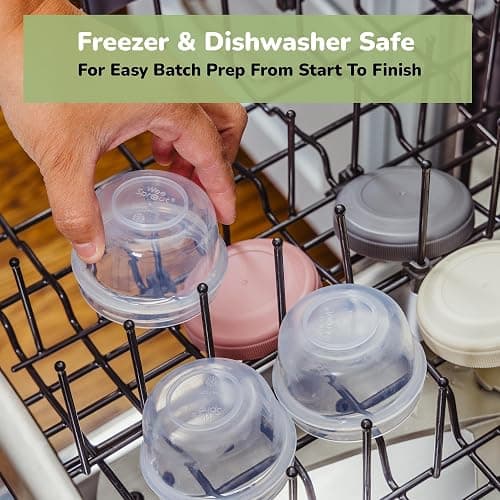 WeeSprout Leakproof Baby Food Storage - 12 Set, Small Plastic Containers with Lids, Lock in Freshness, Nutrients & Flavor, Freezer & Dishwasher Friendly, 4oz Snack Containers (Variety Pastel) thumbnail 5