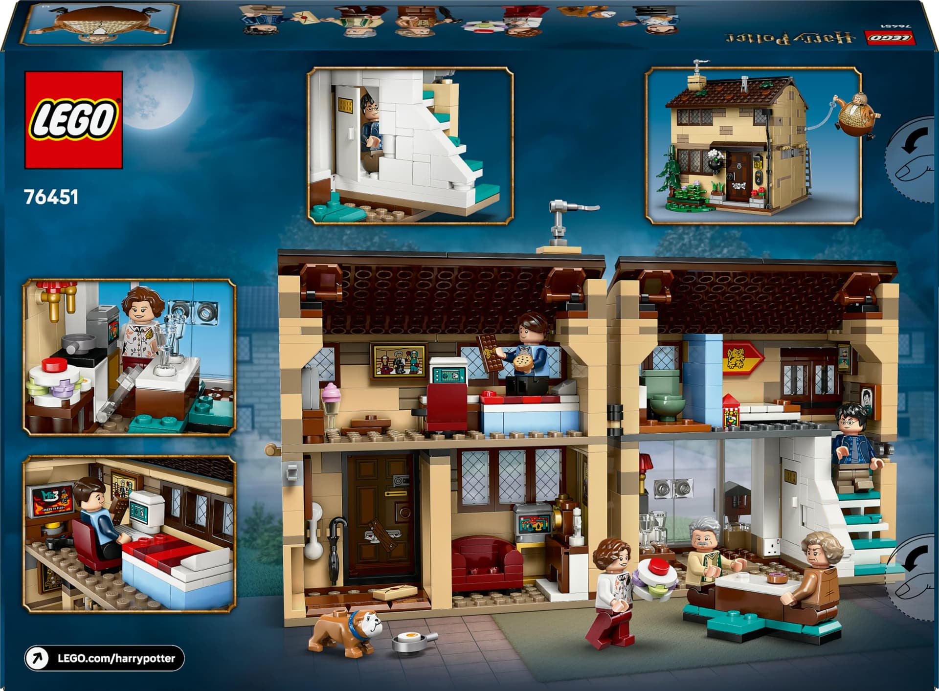 LEGO Harry Potter Privet Avenue: Visit of Aunt Margot Toys with 5 Minifigures, Grompie the Dog and Blown Aunt Margot Figure - Prisoner of Azkaban Gift for Girls and Boys 76451 thumbnail 11