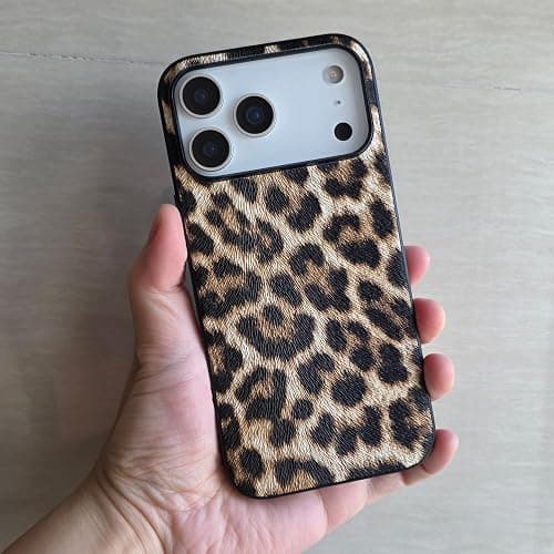 DMaos für iPhone 17 Pro Fall für Frauen, Leoparden-Design Kunstleder Abdeckung, Klassische Mode für iPhone17 Pro 6.3 Zoll - Braun thumbnail 8