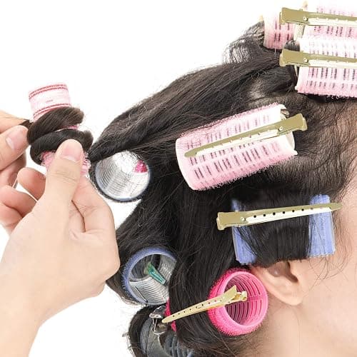 24 Packs Duck Bill Clips, Bantoye 3.35 Inches Rustproof Metal Alligator Curl Clips with Holes for Hair Styling, Hair Coloring, Gold thumbnail 7