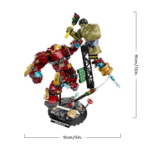 LEGO | Marvel Battaglia Epica: Hulkbuster vs. The Hulk - Giocattolo dei Supereroi con 2 Action Figure e Minifigure di Iron Man - Idea Regalo per Bambini da 9 Anni in su Fan degli Avengers - 76343 thumbnail 3