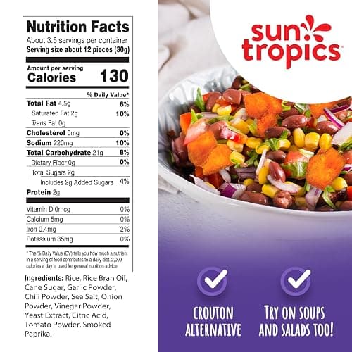 Sun Tropics Mochi Snack Bites, Thai Bird Sriracha Flavor- 3.5 oz (6 Pack)| Crispy Spicy Mochi Bites, Rice Nuggets | Mochi Puff Rice Crackers- Gluten Free & Dairy Free- No MSG Added | Asian Rice Snacks thumbnail 2