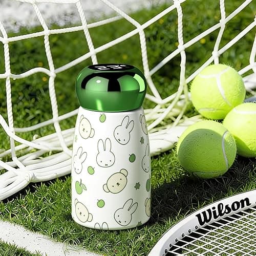 Miffy x MIPOW 3-Pack LED Temperature Display Thermal flask, 8oz (230ml) Smart Vacuum Insulated Stainless Steel Water Bottles, Portable Mini Coffee Mug for Travel, Office, Gym (Brown, Pink, Green) thumbnail 5