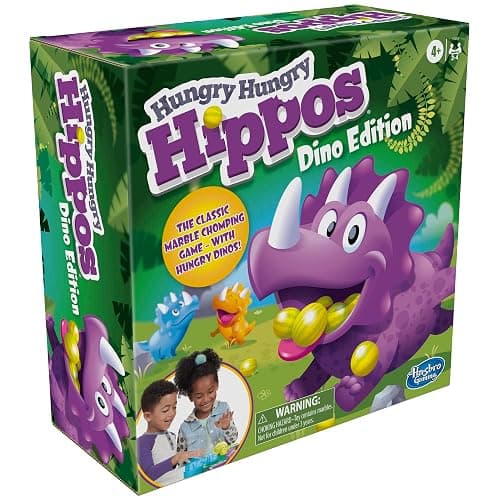 Hasbro Gaming Hungry Hungry Hippos Dino Edition Board Game, Pre-School Game for Ages 4 and Up; for 2 to 4 Players (Amazon Exclusive) thumbnail 14