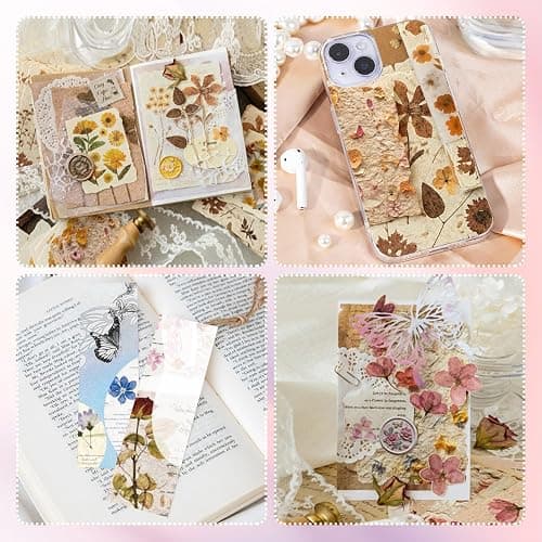 120 Pcs Floral Textured Scrapbook Paper thumbnail 8