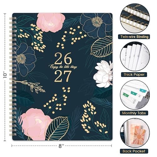 Planner 2026-2027 - Academic Planner 2026-2027, July 2026 - June 2027, Weekly & Monthly Planner, 8'' x 10", Calendar Planner, Colorful Monthly Tabs, Twin-wire Binding, Back Pocket, Holidays thumbnail 3