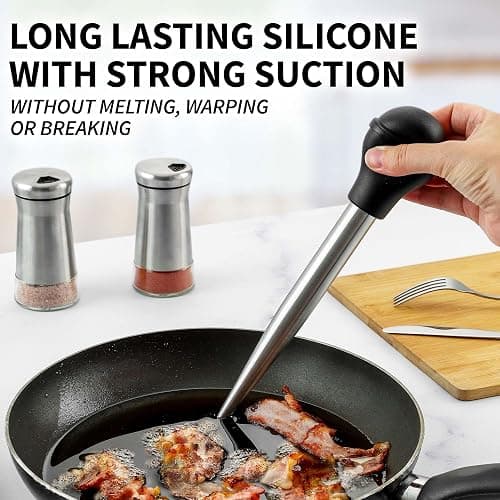 Zulay Kitchen Stainless Steel Turkey Baster for Cooking - Food Grade Metal Baster Syringe & Silicone Suction Bulb - Large Size With 2 Detachable Needles and Cleaning Brush thumbnail 7
