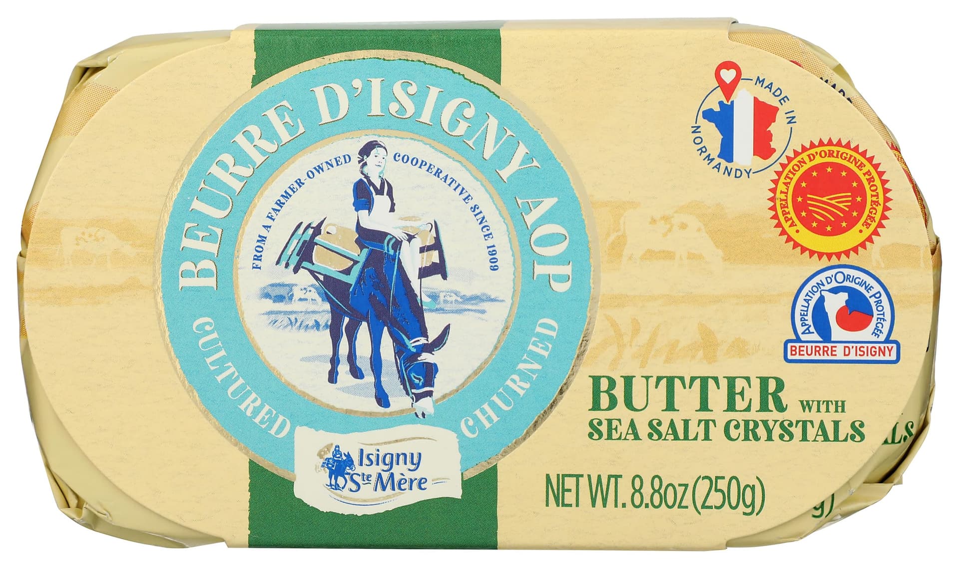 Isigny Ste Mere Salted Churned Butter, 8.8 Oz - Image 1