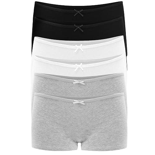Allxwek Womens Cotton Underwear Boy Shorts for Women Stretch Comfort Boxer Briefs Ladies Knot Panties 3/6 3901 - Image 1
