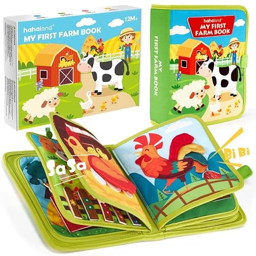 hahaland Busy Book for Toddlers 1-3 - Montessori Toys Busy Board for 1 Year Old Boy Gifts Girl Toys Educational Learning Quiet Activity Books Toddler Airplane Travel Toy 1-2 One Year Old Birthday Gift thumbnail 9