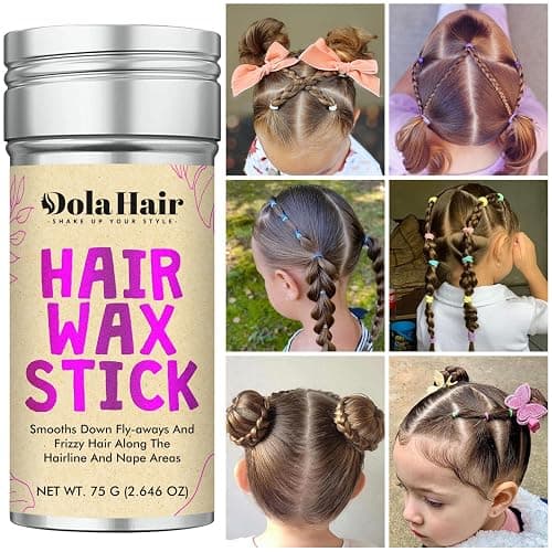 Dolahair Hair Wax Stick - Flyaway Control and Styling Pomade for Kids, Women, and Men - Accessorie Slick Back Hair Brush Kit Hair Bun Maker (2.7 Ounce) thumbnail 3