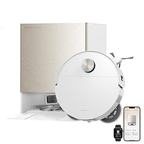 DREAME X60 Max Ultra Complete Robot Vacuum and Mop, Ultra-Thin Design, 35,000Pa Suction, Self Emptying&Refilling, Mop Self-Cleaning, 280+ Obstacle Avoidance, White - Image 1