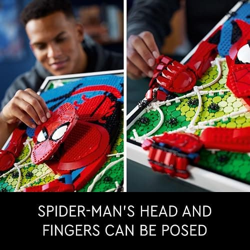 LEGO Art The Amazing Spider-Man 31209 Build & Display Home Decor Wall Art Kit, Nostalgic Super Hero Gift for Adults or Back to School Gift for Teen Spider-Man Fans thumbnail 4