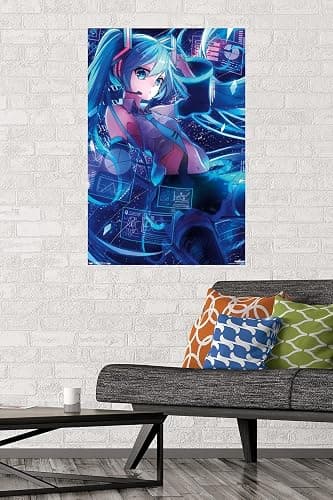 Trends International Hatsune Miku - Screens Wall Poster, 22.375" x 34", Unframed Version thumbnail 2