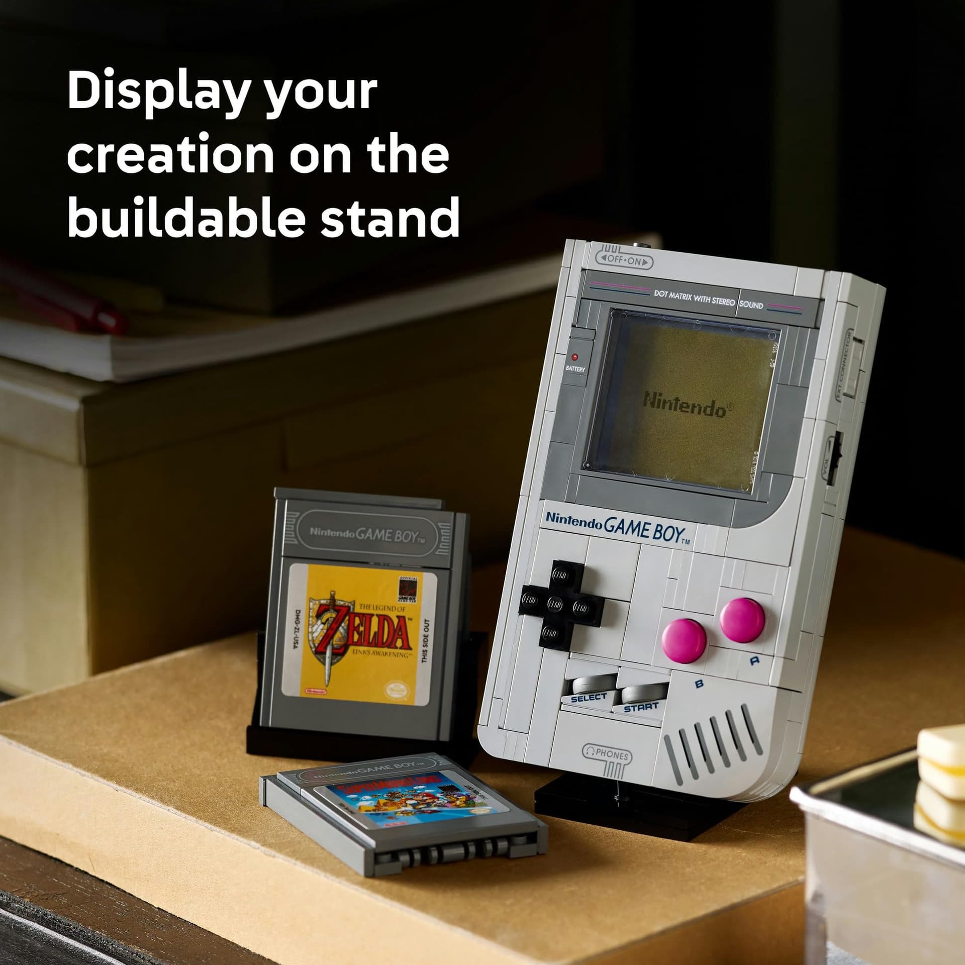 LEGO® Super Mario Game Boy™ 72046 Model Building Kit, Gamer Toy for Adult Nintendo® Fans, Collectible Set, Brick-Built Replica System with Interchangeable Game Paks and Lenticular Screens thumbnail 6