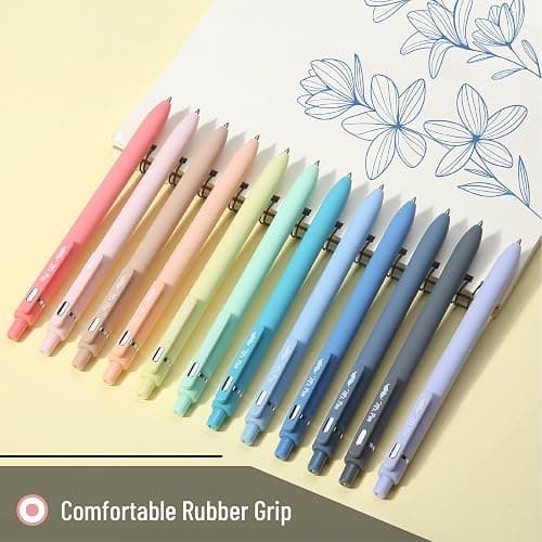 Mr. Pen- Retractable Gel Pens, 12 Pack, Pastel Color Ink, Fine Point 0.7 mm | Fast Dry, Smooth Writing, Cute Gel Ink Pens for Drawing, Writing Planner and School Supplies thumbnail 6