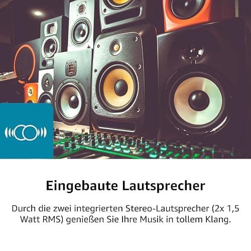 Karcher Plattenspieler mit eingebauten Stereo-Lautsprechern, Vinyl Schallplattenspieler, Line Out, Kopfhöreranschluss, 2 Geschwindigkeiten, Nostalgie Retro Turntable, KA 8050 silber thumbnail 5