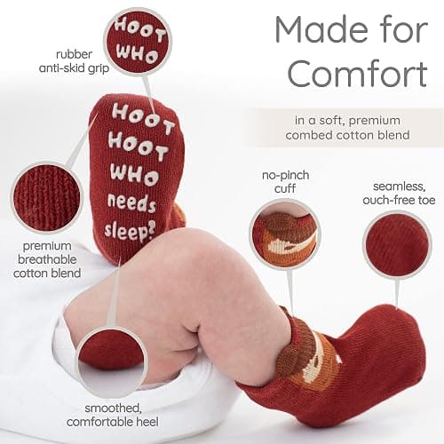 ZIRI & ZANE Baby Sock Gift Set - 7 Unique Pairs, Cute & Funny Unisex Newborn Gifts for Baby Showers & Registries thumbnail 6