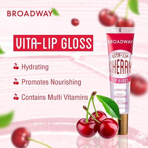 Ruby Kisses Broadway Vita-Lip Clear Lip Gloss (7 Pack) Ultra-Hydrating & Soothing Formula with Vitamins, High-Shine Non-Sticky Finish Lip Balm with Honey, Argan Oil, Shea, Mango Butter, Cherry, Peach thumbnail 4