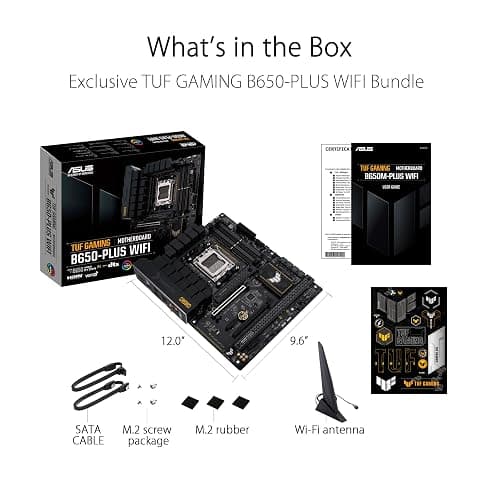 ASUS TUF GAMING B650-PLUS WIFI AMD Ryzen AM5 ATX motherboard, 14 power stages, PCIe 5.0 M.2 support, DDR5 memory, WiFi 6 and 2.5 Gb Ethernet, USB4 support and Aura Sync thumbnail 2