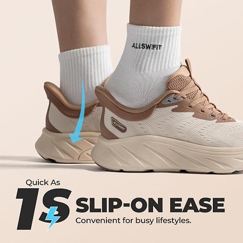 ALLSWIFIT Women's Slip On Stability Walking Running Shoes Hands Free Tennis Non-Slip Comfortable Workout Gym Breathable Lightweight StediBase Fashion Sneakers thumbnail 6