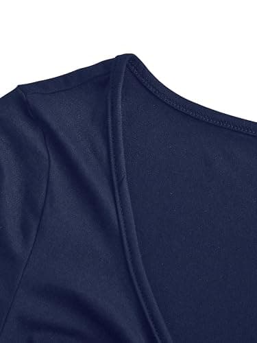 GORGLITTER Basic Langarmshirt Damen V Ausschnitt Tshirt Mit Twist Herbst Outfit Cutecore Winter Oberteile Herbst Mode Damenshirt thumbnail 4