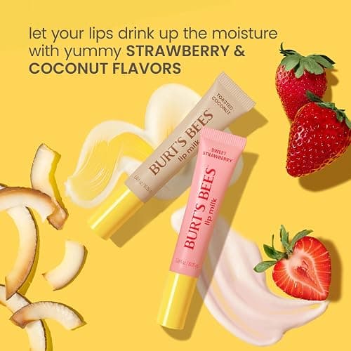 Burt’s Bees Stocking Stuffers, Lip Milk, Daily Lip Moisturizer, Toasted Coconut, Vitamin Enriched Moisturizing Lip Balm with Almond Milk and Jojoba Oil, Hydrating for Softer Lips, 1 Tube, 0.34 Fl Oz thumbnail 13