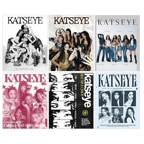 DAVBNM A Set Of 6 Katseye Poster Music Girl Group Poster Aesthetic Print Decor Wall Art Canvas Wall Art Decor for Bedroom 20 x 25 cm - Image 1