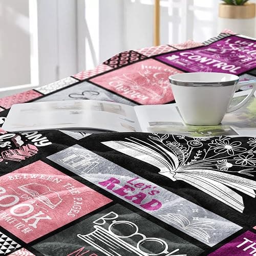 Stbyiz Book Lovers Gifts Blanket 60" x 50", Librarian Appreciation Gifts, Birthday Gift for Readers Women, Reading Blanket for Book Lovers/Nerds/Bookworm thumbnail 6