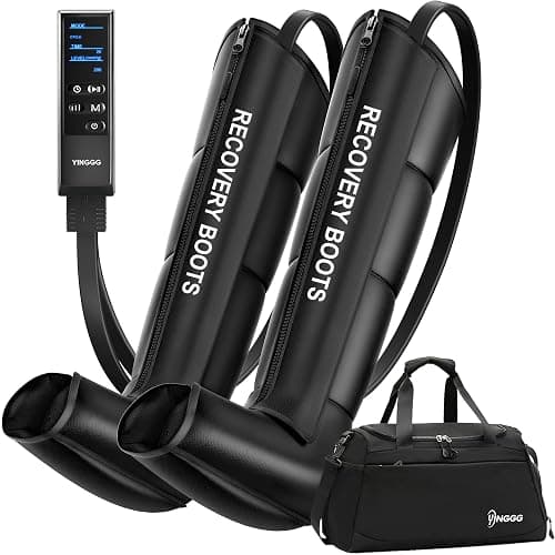 YINGGG Air Leg Massager with Compression: Professional Full Compression Boots with Adjustable 9 Intensities, Leg Massager for Circulation and Fatigue Relief for Post-Workout(Medium) - Image 1