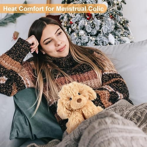 SuzziPals Heatable & Coolable Golden Retriever Stuffed Animal Heating Pad | Microwavable Dog Plush for Period Cramps, Lavender Scented, Stress Relief, Soft & Huggable, Bedtime Buddy, Great Gift thumbnail 2