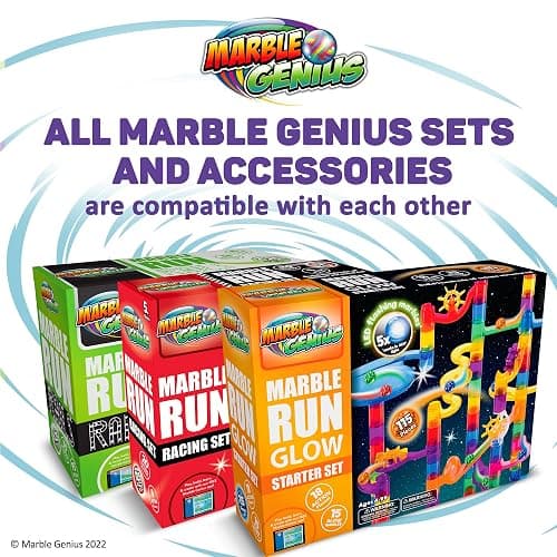 Marble Genius Marble Run Glow Starter Set - 115 Pieces, Multicolor, Ages 4+ - Race Track & STEM Building Set with Light-Up Bricks for Kids 4-8 thumbnail 8