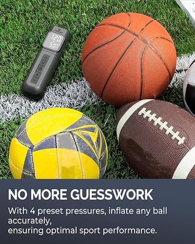 ETENWOLF P200 Electric Ball Pump 2000mAh Sports Air Pump with Digital Pressure Gauge for Basketball Soccer Volleyball thumbnail 3