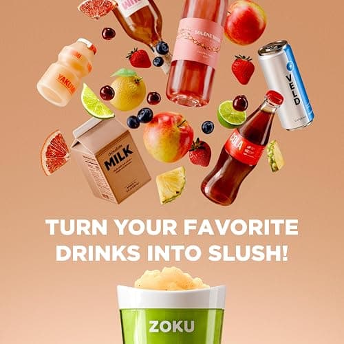 ZOKU Original Slush and Shake Maker, Compact Make and Serve Cup with Freezer Core Creates Single-Serving Smoothies, Slushies and Milkshakes in Minutes, BPA-free, Blue thumbnail 7