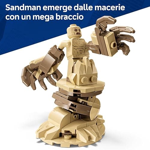 LEGO | Marvel Battaglia Epica: Spider-Man vs. Sandman - Giocattolo dei Supereroi con 3 Minifigure Inclusi Spider-Man & Venom, e Cantiere Edile - Regalo per Bambini da 9 Anni in su Fan dei Film - 76334 thumbnail 7
