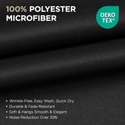 Joydeco Blackout Curtains for Bedroom 84 Inch - Black Out Curtains with Grommets Thermal Insulated Room Darkening Light Blocking, Noise Reducing & Wrinkle-Free Drapes for Living Room Windows, 2 Panels thumbnail 3