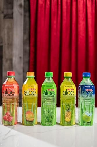 Iberia Aloe Vera Drink with Pure Aloe Pulp, Variety, (Pack of 8) 2 x Original, 2 x Mango, 2 x Pineapple, 2 x Strawberry thumbnail 5
