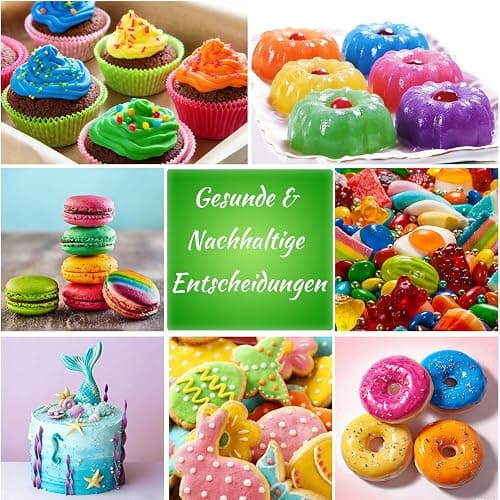 Natürliche Lebensmittelfarbe - 10 Pflanzliche Lebensmittelfarbe Pulver, 100% Natürliches Lebensmittelfarben Set, Frei von Künstlichen Farbstoffen, Ideal für Fondant, Buttercreme, Macarons, Backen thumbnail 7