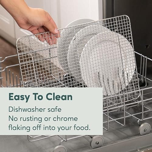 Ultra Cuisine Heavy Duty Cooling Rack for Cooking and Baking - Professional Grade Premium100% Stainless Steel Baking Rack & Wire Cooling Mesh for Roasting & Grilling - Dishwasher Safe - 11.5" x 16.5" thumbnail 6