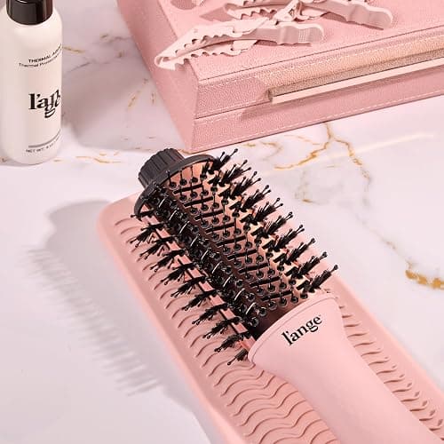 L'ANGE HAIR Le Volume 2-in-1 Titanium Blow Dryer Brush | Hot Air Brush for Hair Drying & Styling | Ionic Oval Barrel for Smooth, Frizz-Free Volume | (Blush – 60mm) thumbnail 9