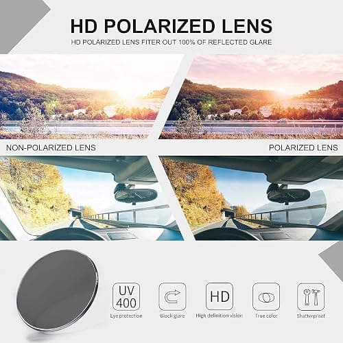 HAOLOTA Polarized Sunglasses for Women, Rhinestone Wrap Around Sunglasses with UV400 Protection thumbnail 6